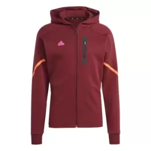 Image of adidas GameDay Full Zip Hoodie Mens - Red