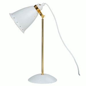 Image of Village At Home Kafe Deluxe Desk Lamp - White/Gold