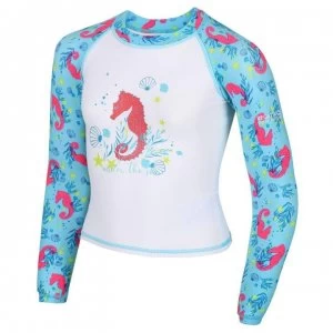 Image of Regatta Valo Rash Swim Suit - Blue Mist