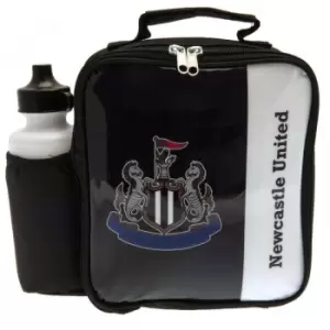 Image of Newcastle United FC Lunch Bag and Bottle (One Size) (Black/White) - Black/White