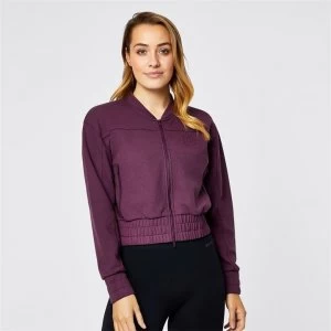 Image of USA Pro Fleece Bomber Jacket Ladies - Purple