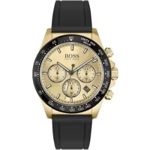 Image of Mens BOSS Hero Chronograph Black Silicone Strap Watch