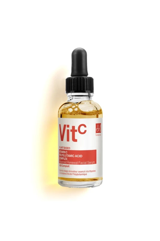 Image of Dr. Botanicals Vitamin C & Polyglutamic Acid Anti Ageing Facial Serum 30ml White unisex
