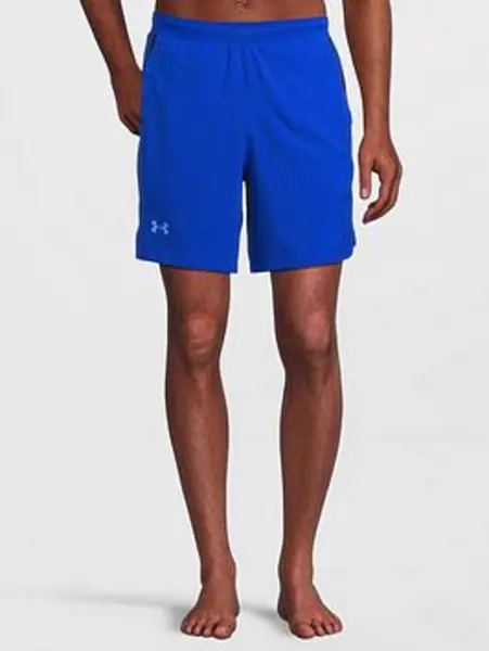 Image of Under Armour Mens Running Launch 7'' Shorts - Blue/Black, Blue Size M Men
