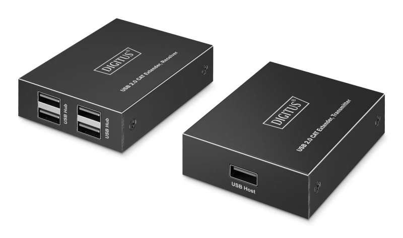 Image of Digitus USB 2.0 CAT extender. 4 port USB-A. 150m