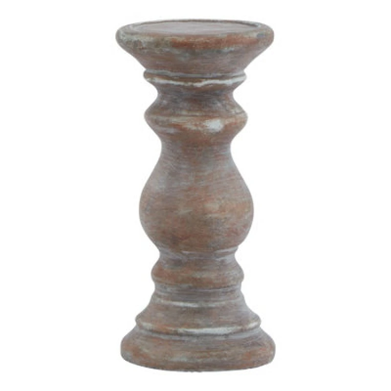 Image of Siena Small Brown Column Candle Holder