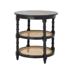 Image of Raffles Black Round Side Table