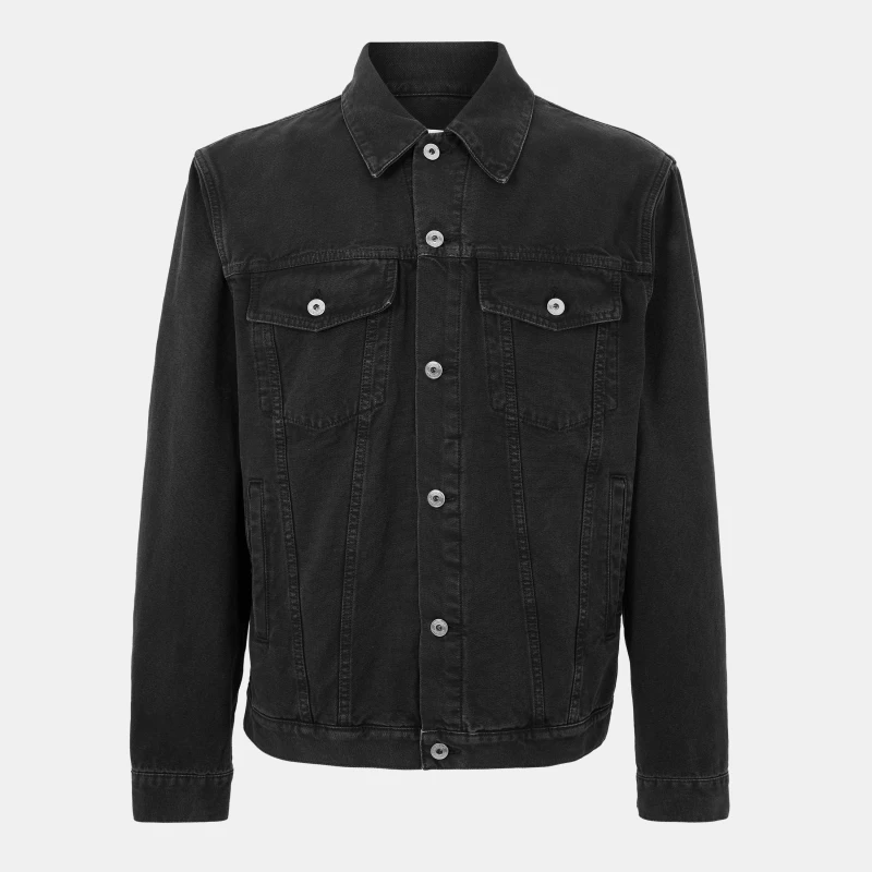 Image of Off White Mens - Embroidered Denim Long Sleeve Varsity Jacket Black/White male S