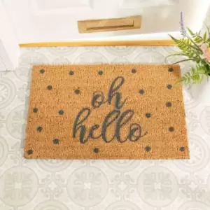 Image of Artsy Doormats Oh Hello Grey Doormat