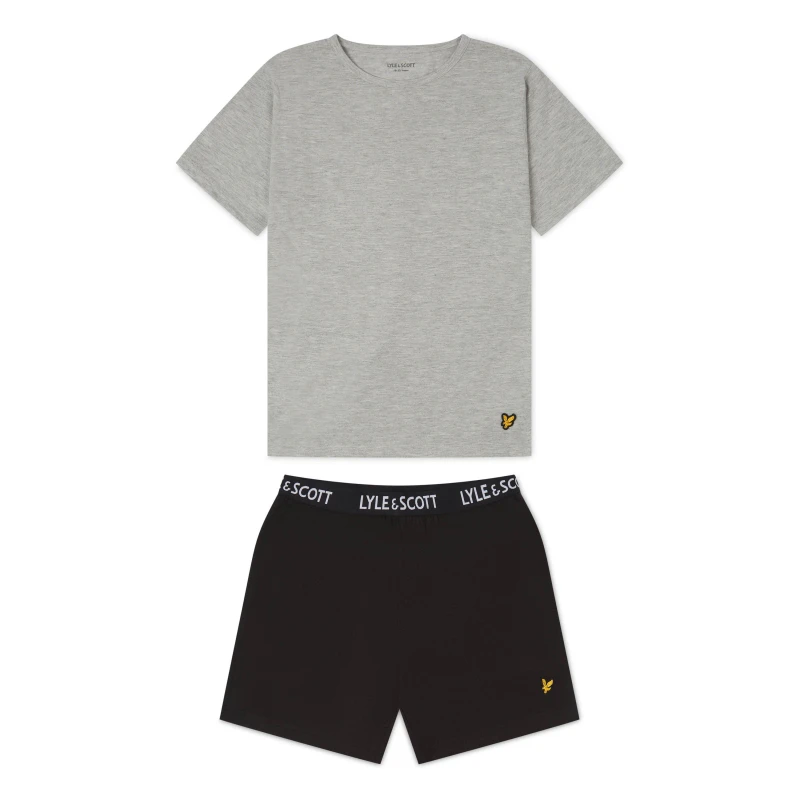Image of Boys, Lyle & Scott Sleepwear Shorts Set, Grey, Size 8-10 Years Grey W1UH8 Unisex 8-10 YEARS