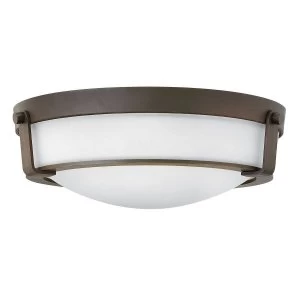 Image of 3 Light Medium Flush Mount Ceiling Light Bronze, E27