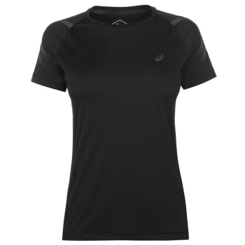 Image of Asics Icon Short Sleeve Running T Shirt Ladies - Black