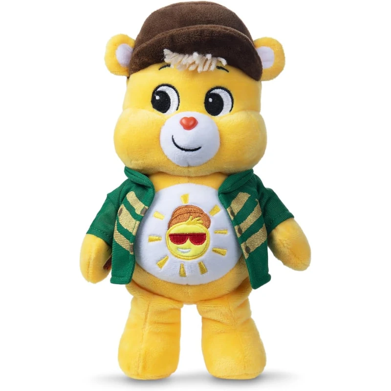 Image of Basic Fun Care Bears x Wicked 22cm Plush - Funshine Bear as the Scarecrow - Collectible Soft Toy from the Care Bears x Wicked Collaboration