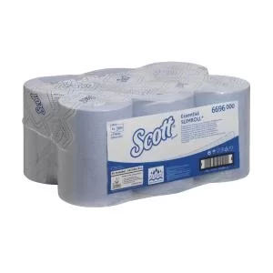 Image of SCOTT 6696 Essentials Slimroll Hand Towel Roll 198mmx190m 1-Ply Blue