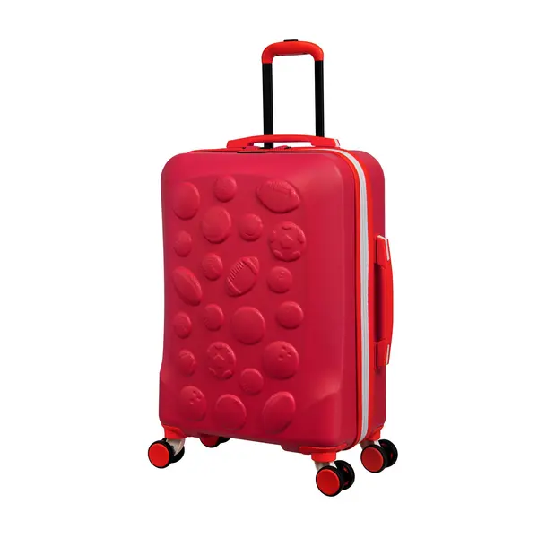 Image of IT Luggage Half Time VWWM5 Hard Shell Poy Red Kiddies Cabin Suitcase