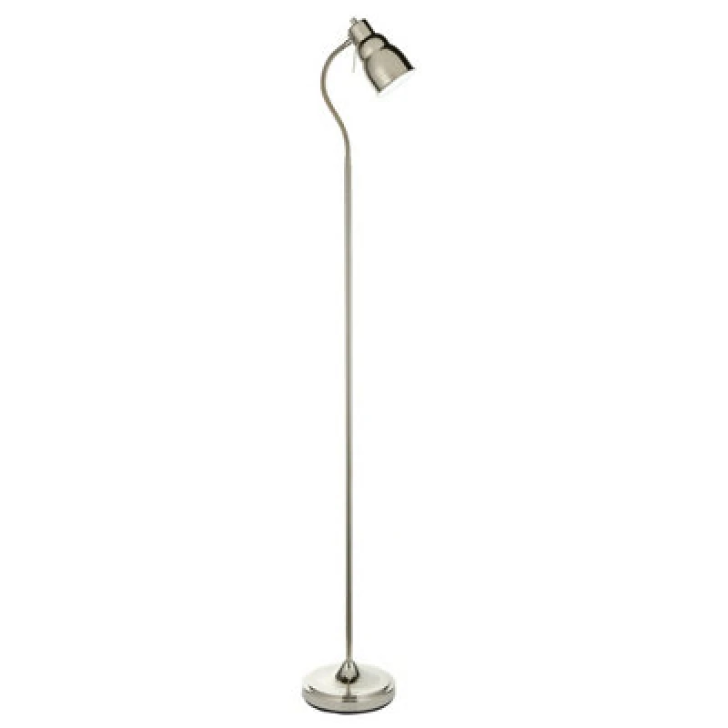 Image of Classic Flexi Task Floor Lamp Bright Nickel Plate, 1x GU10