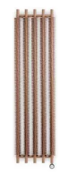 Image of Terma Ribbon Vertical Designer Radiator, Bright Copper (W)490mm (H)1800mm