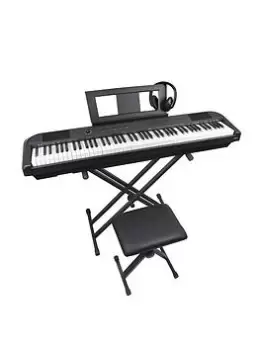 Image of Axus 88 Key Portable Digital Piano Package In Black With Stand, Headphones And Bench