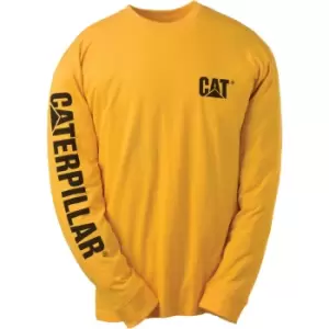 Image of Caterpillar C1510034 TRADEMARK T-SHIRT / Mens Tops (S) (Yellow)