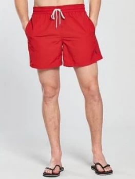 Image of Polo Ralph Lauren Traveller Swim Shorts, Red Size M Men