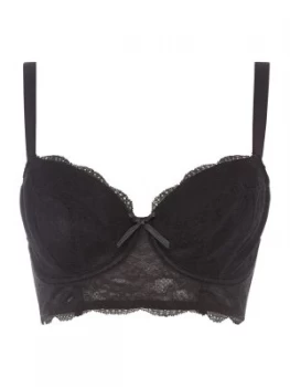 Image of Freya Freya fancies underwire longline lace bra Black