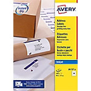 Image of AVERY Parcel Labels J8173-25 White Self Adhesive 99.1 x 57mm 250 Labels