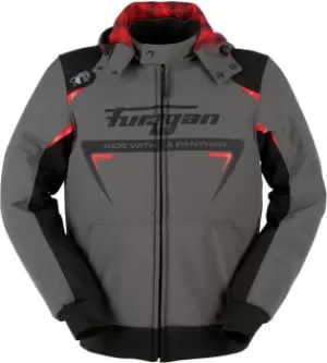 Image of Furygan Sektor Roadster Motorcycle Textile Jacket, black-grey-red, Size L, black-grey-red, Size L