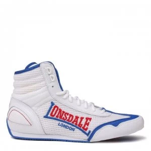 Image of Lonsdale Contender Mens Boxing Boots - White/Blue