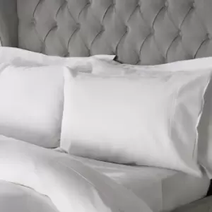 Image of Belledorm Bamboo 300 Thread Count Eco-Friendly Plain Dyed Flat Sheet, White, King/Super King