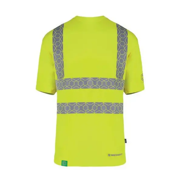Image of Beeswift Envirowear Beeswift Envirowear High Visibility Short Sleeve T-Shirt Saturn Yellow M EWCTSSYM
