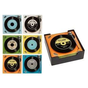Image of Record Coasters Square Set of 6