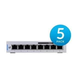Image of Ubiquiti UniFi 8 Port 60W PoE Gigabit Network Switch US-8-60W-5 - 5 Pa