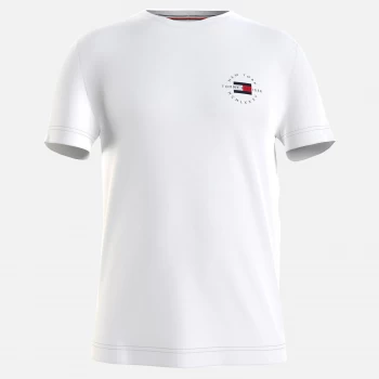 Image of Tommy Hilfiger Mens Chest Circle Corporation T-Shirt - White - S