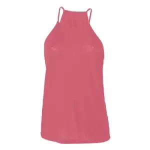 Image of Bella + Canvas Womens/Ladies Flowy High Neck Sleeveless Tank Top (L) (Mauve)