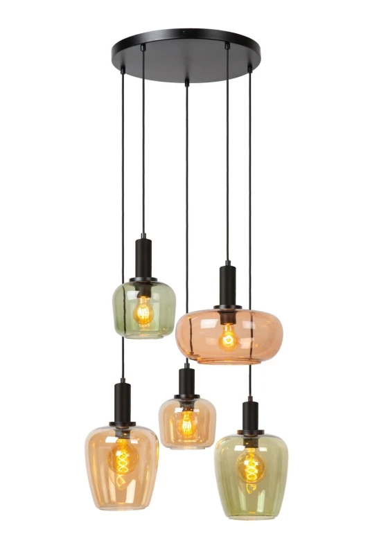 Image of Netlighting Lucide ILONA Pendant light 5xE27 Black Unisex