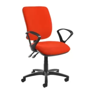 Image of Dams MTO Senza High Back Operator Chair with Fixed Arms - Lombok Green