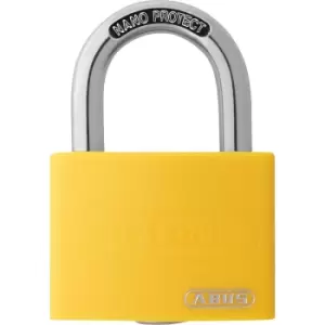 Image of ABUS Padlock, can be written on, T65AL/40, pack of 12, yellow