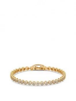 Image of Jon Richard Jon Richard Bridal Gold Plated Fine Pave Allway Tennis Bracelet