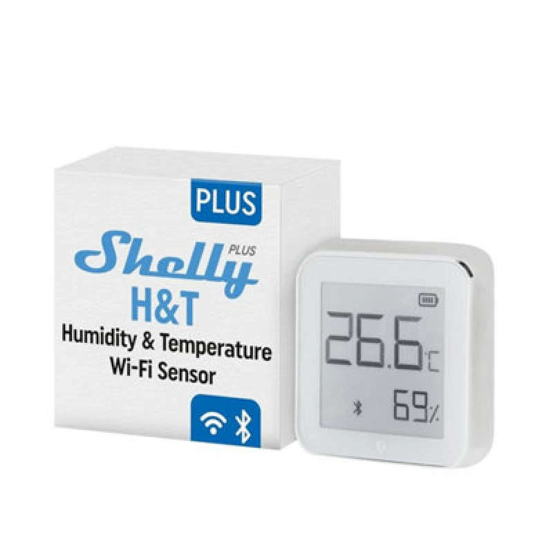 Image of Shelly Shelly H&T Gen 3 Matte White Wireless temperature and humidity sensor Bluetooth, WiFi Shelly_Plus_H&T_G3_w