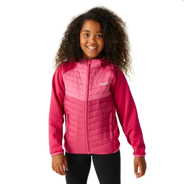 Image of Regatta Girls Kielder VIII Hybrid Full Zip Padded Coat 11-12 Years - Chest 75-79cm (Height 146-152cm) Pink Potion/Flamingo Pink RKN153G-TGV-11