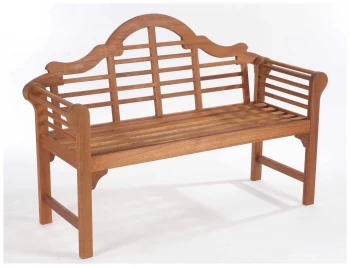 Image of Lutyens Style Hardwood Garden Bench - Natural.