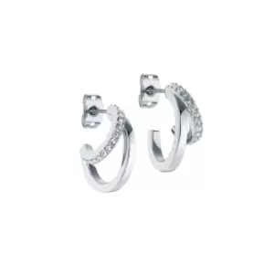 Image of Ted Baker Ladies Helias Crystal Double Hoop Crystal Earrings