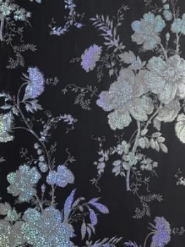 Image of Arthouse Bijoux Fleurette Charcoal Wallpaper