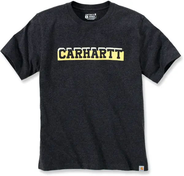 Image of Carhartt Relaxed Fit Heavyweight Logo Graphic T-Shirt, grey, Size M