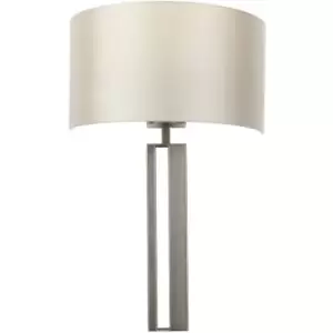 Image of Merano Lighting - Merano Macerata Wall Lamp Brushed Bronze Plate & Mink Satin Fabric