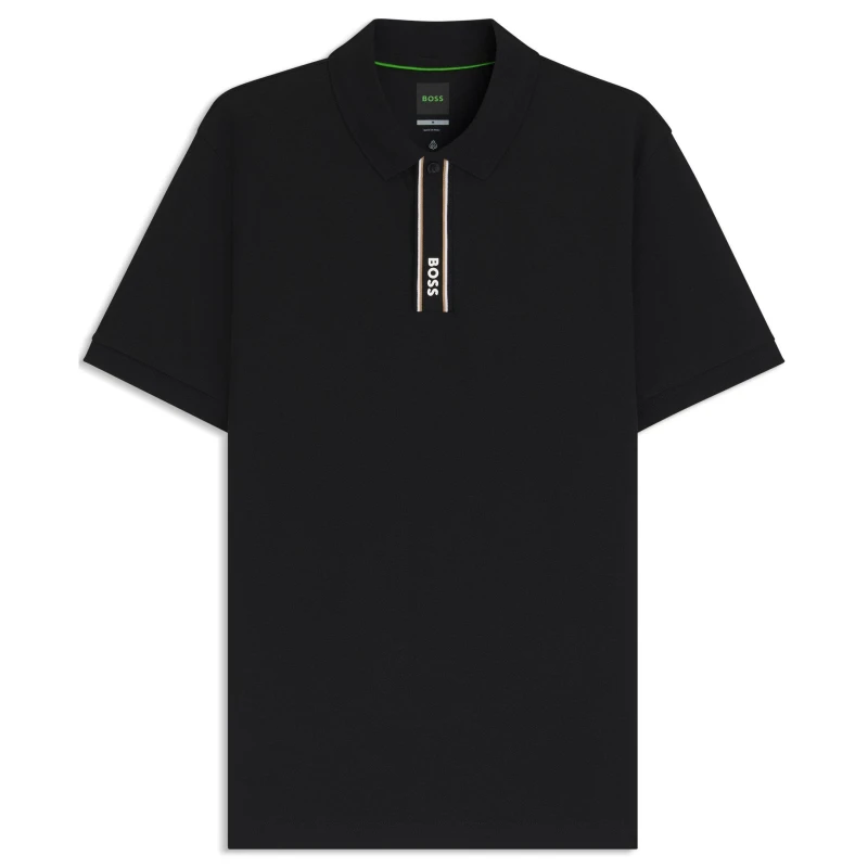 Image of Boss Logo Polo Top Short Sleeve Polos S Black 54015403350
