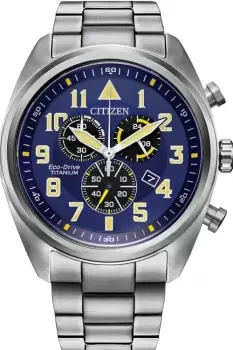 Image of Gents Citizen Eco-Drive Chronograph Wr100 Watch AT2480-57L