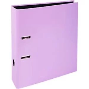Image of Exacompta Lever Arch File 53565E 8mm Carton Purple Pastel 2 Ring Pack of 10