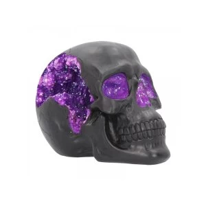 Image of Geode Resin Skull Figurine 17cm