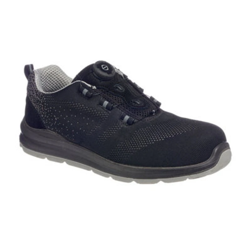 Image of Portwest Compositelite Wire Lace Knit Safety Trainers FT08BGY48 Colour: Black / Grey